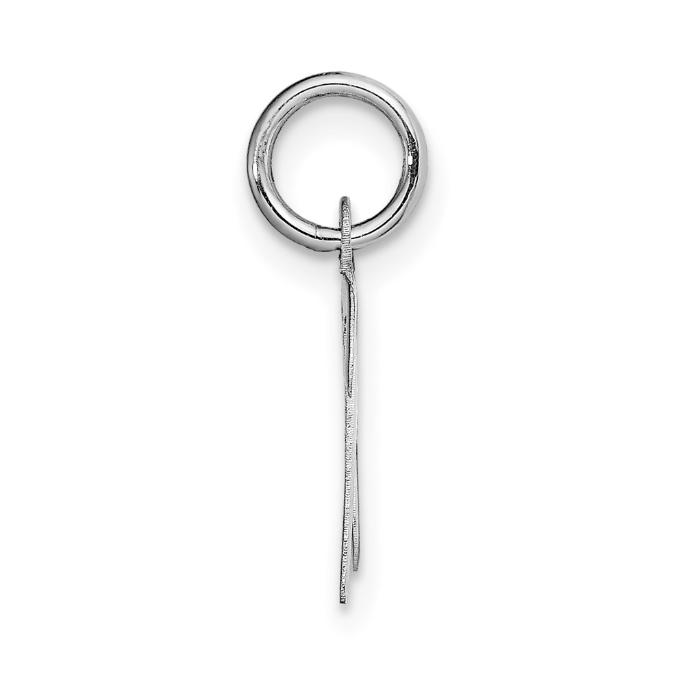 14k White Gold Small Script Letter N Initial Charm (YC659N)