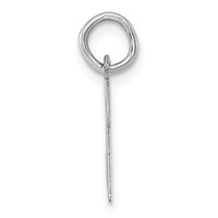 14K White Gold Small Script Letter N Initial Charm view 2