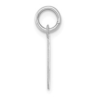 14K White Gold Small Script Letter O Initial Charm view 2