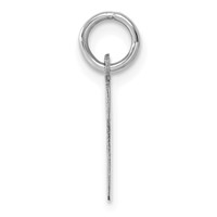14K White Gold Small Script Letter R Initial Charm view 2