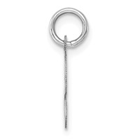 14K White Gold Small Script Letter S Initial Charm view 2