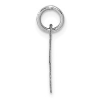 14K White Gold Small Script Letter T Initial Charm view 2