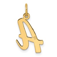 14K Medium Script Letter a Initial Charm view 3