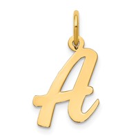 14K Medium Script Letter a Initial Charm view 1