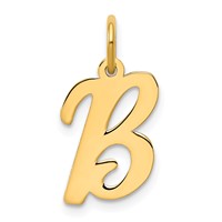14K Medium Script Letter B Initial Charm view 1