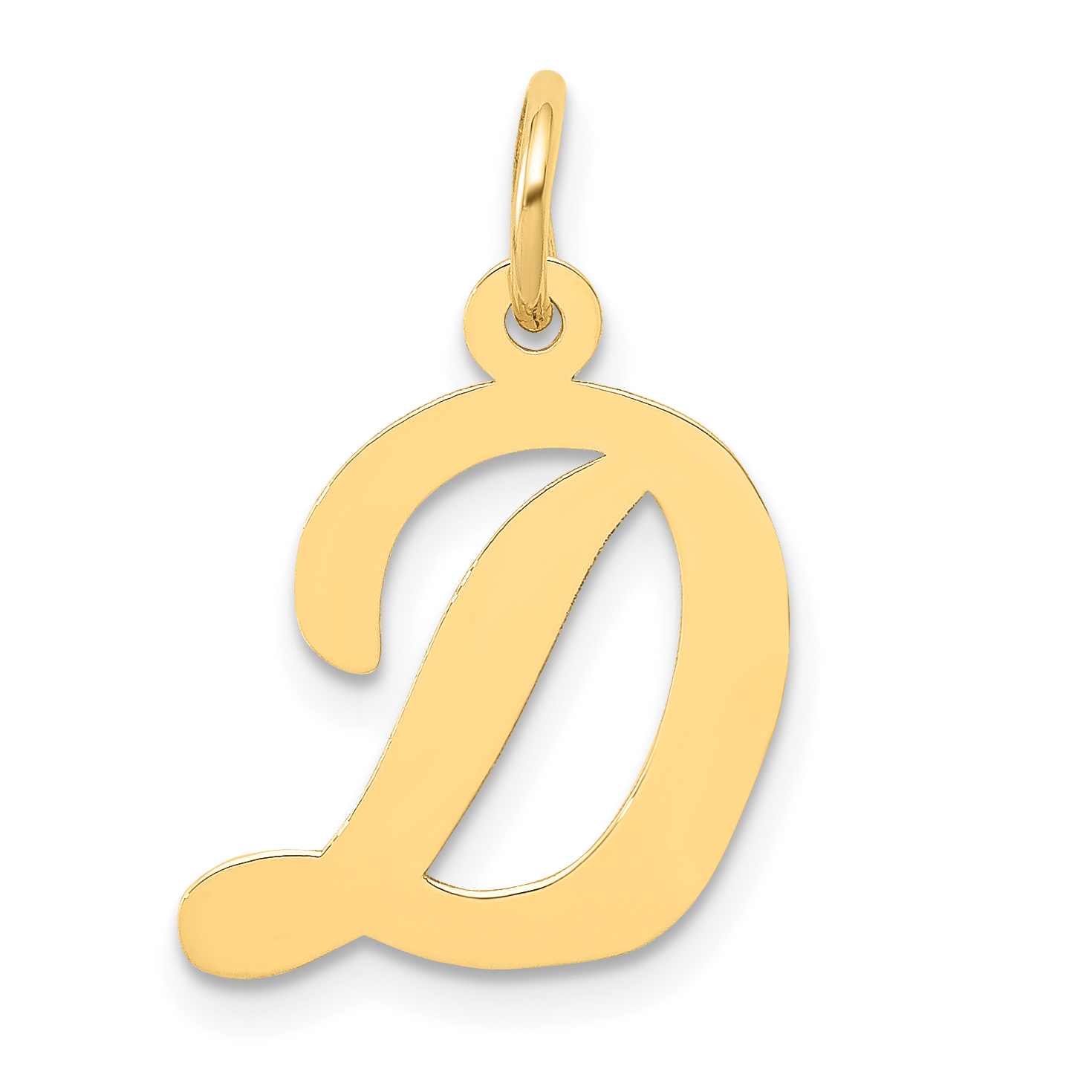 14k Medium Script Letter D Initial Charm (YC660D)