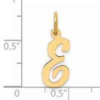 14K Medium Script Letter E Initial Charm view 4