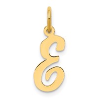 14K Medium Script Letter E Initial Charm view 1