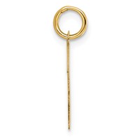 14K Yellow Gold Medium Script Letter H Initial Charm view 2