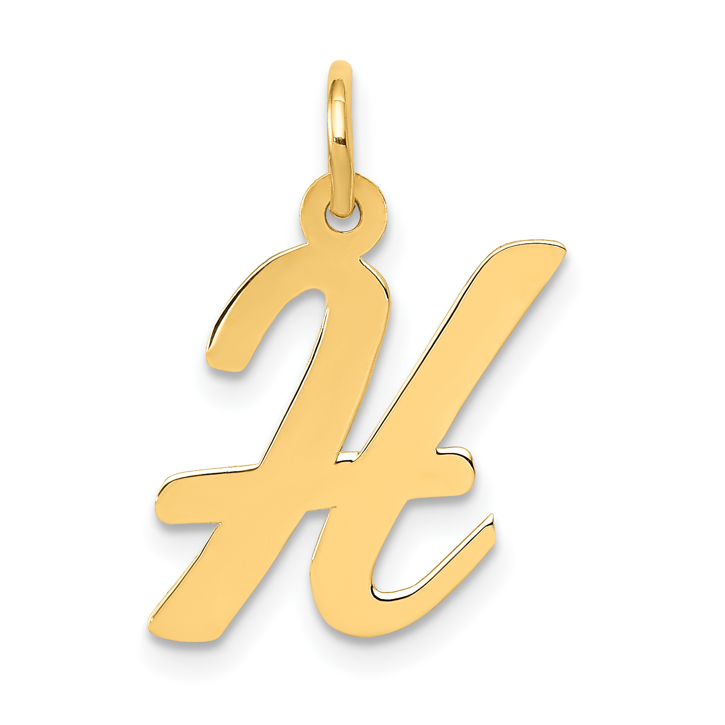 14k Medium Script Letter H Initial Charm (YC660H)