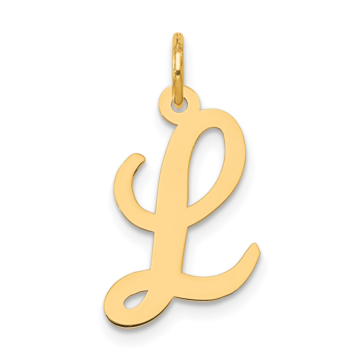 14k Medium Script Letter L Initial Charm (YC660L)
