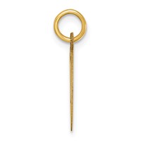 14K Yellow Gold Medium Script Letter O Initial Charm view 2