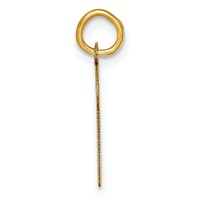 14K Yellow Gold Medium Script Letter R Initial Charm view 2