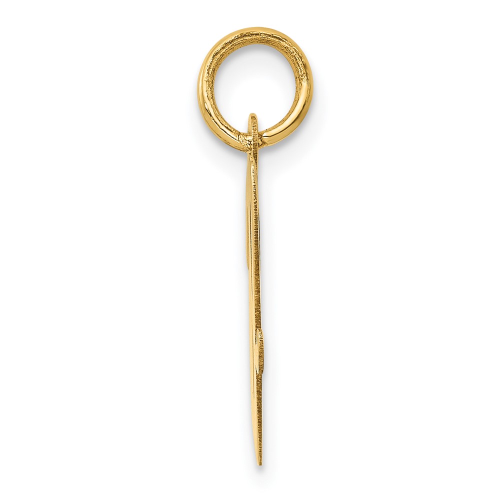 14k Medium Script Letter V Initial Charm (YC660V)