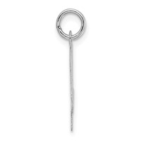 14K White Gold Medium Script Letter a Initial Charm view 2