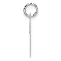 14K White Gold Medium Script Letter B Initial Charm view 2