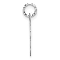 14K White Gold Medium Script Letter D Initial Charm view 2