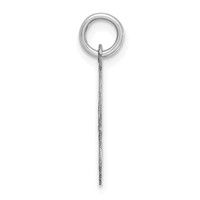 14K White Gold Medium Script Letter F Initial Charm view 2