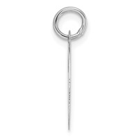 14K White Gold Medium Script Letter G Initial Charm view 2