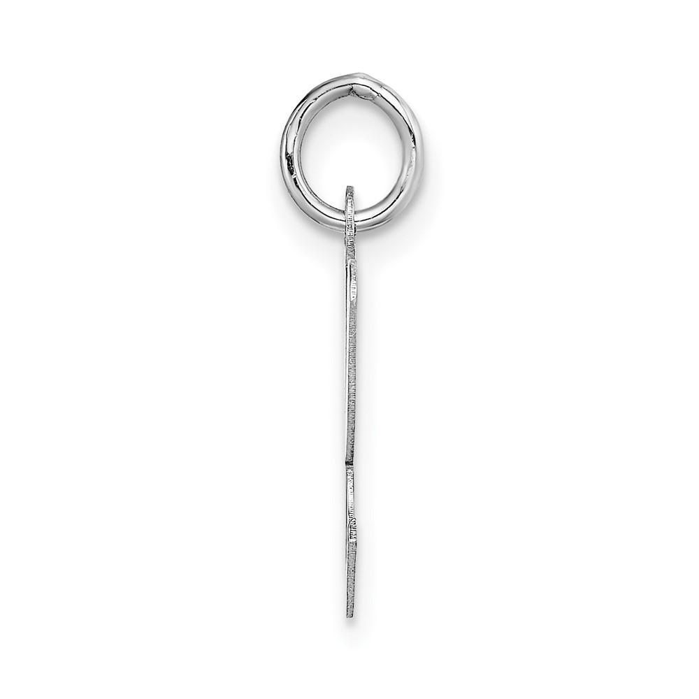 14k White Gold Medium Script Letter K Initial Charm (YC661K)