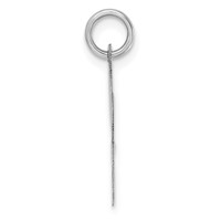 14K White Gold Medium Script Letter L Initial Charm view 2