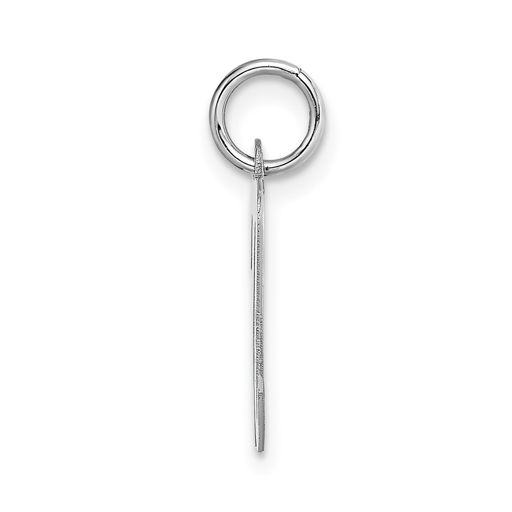 14k White Gold Medium Script Letter N Initial Charm (YC661N)