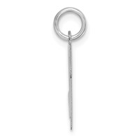 14K White Gold Medium Script Letter N Initial Charm view 2