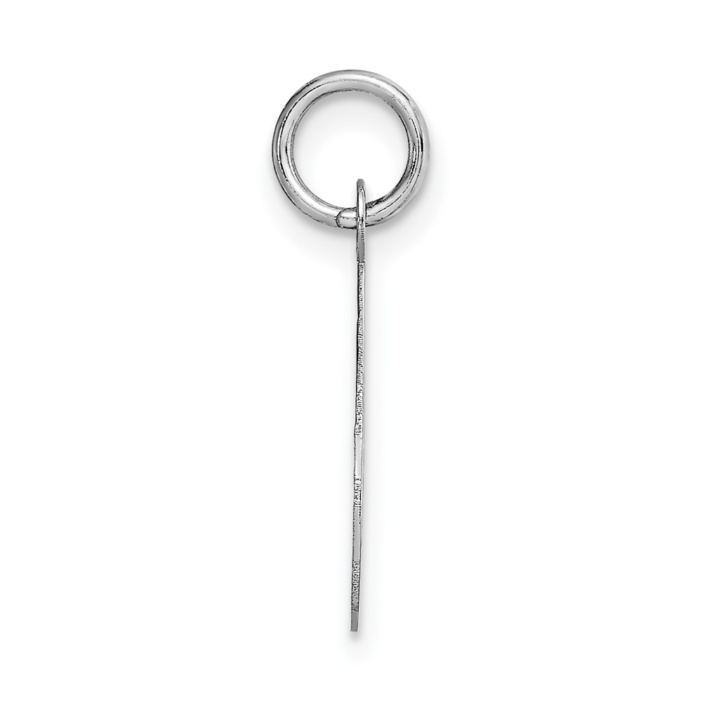 14k White Gold Medium Script Letter O Initial Charm (YC661O)