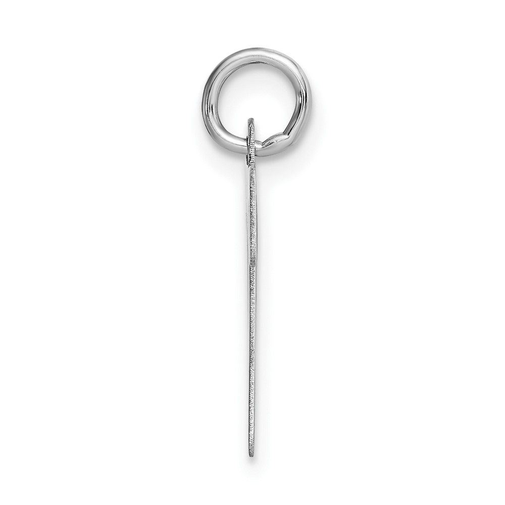 14k White Gold Medium Script Letter P Initial Charm (YC661P)