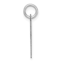 14K White Gold Medium Script Letter P Initial Charm view 2
