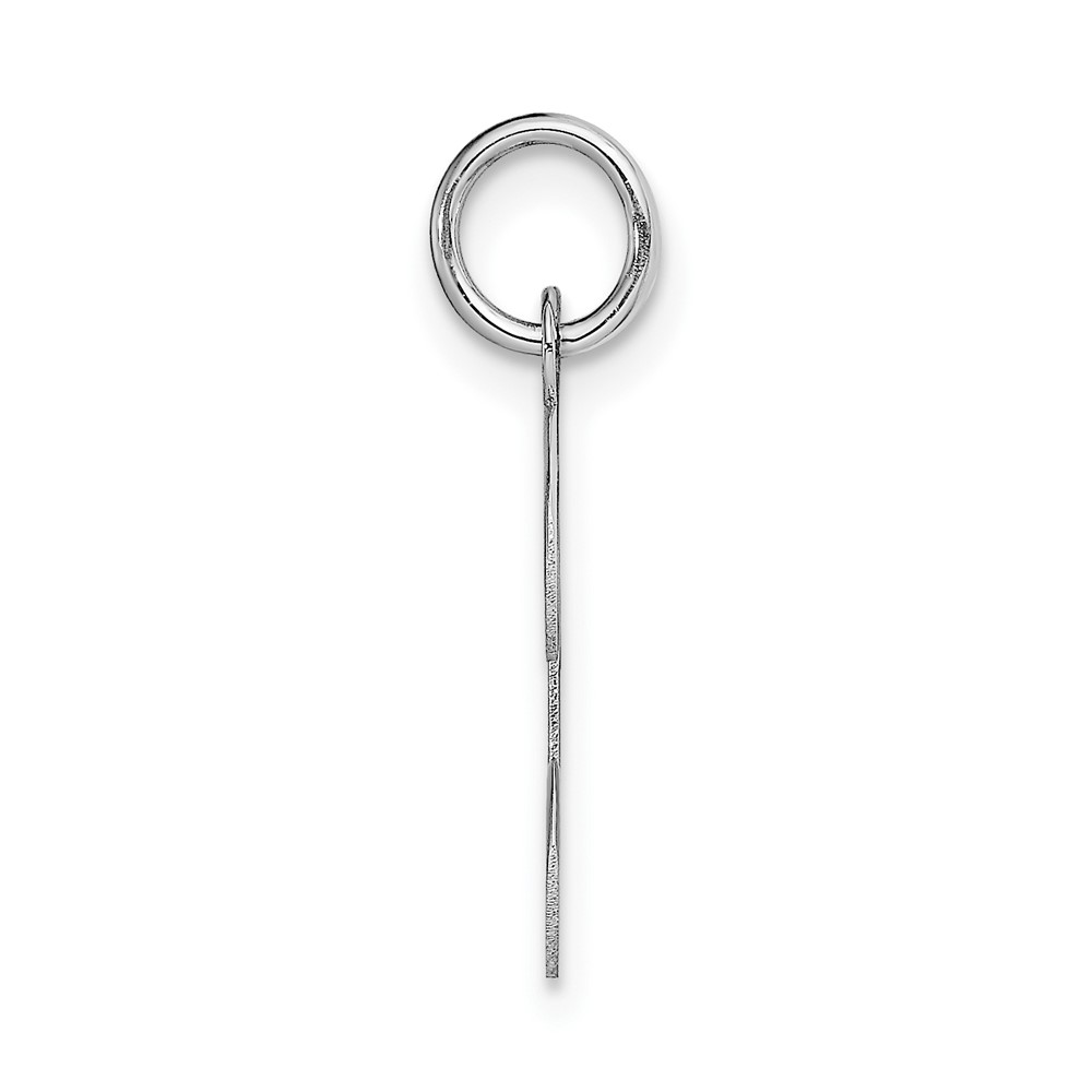 14k White Gold Medium Script Letter T Initial Charm (YC661T)