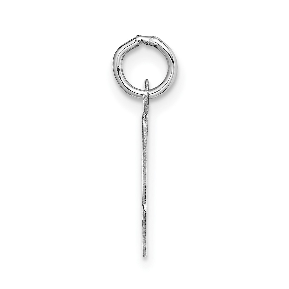 14k White Gold Medium Script Letter W Initial Charm (YC661W)
