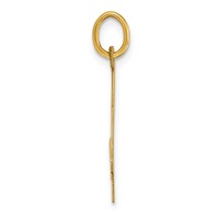 14K Yellow Gold Large Script Letter a Initial Charm view 2
