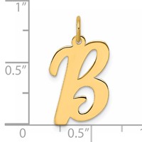 14K Large Script Letter B Initial Charm view 4