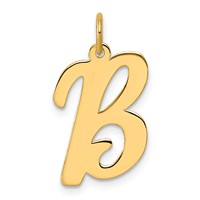 14K Large Script Letter B Initial Charm view 1