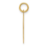 14K Yellow Gold Large Script Letter D Initial Charm view 2