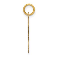 14K Yellow Gold Large Script Letter F Initial Charm view 2