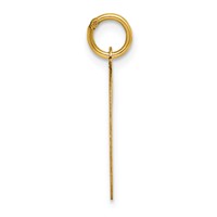 14K Yellow Gold Large Script Letter G Initial Charm view 2
