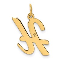 14K Yellow Gold Large Script Letter H Initial Charm view 3