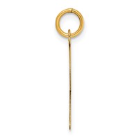 14K Yellow Gold Large Script Letter I Initial Charm view 2