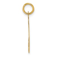 14K Large Script Letter J Initial Charm view 2