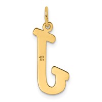 14K Large Script Letter J Initial Charm view 3