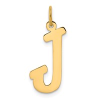 14K Large Script Letter J Initial Charm view 1