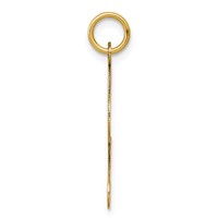 14K Yellow Gold Large Script Letter L Initial Charm view 2