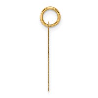 14K Yellow Gold Large Script Letter N Initial Charm view 2