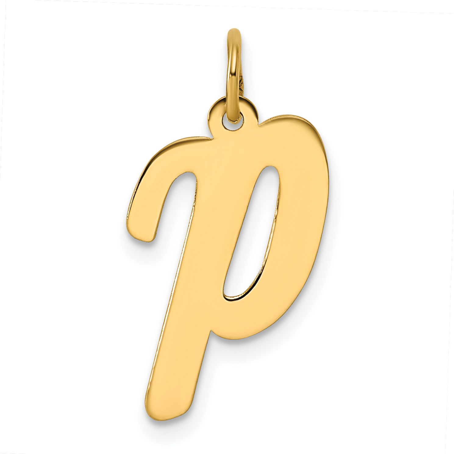 14k Large Script Letter P Initial Charm (YC662P)