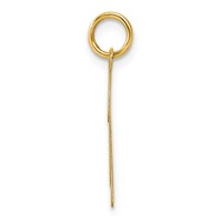 14K Yellow Gold Large Script Letter R Initial Charm view 2