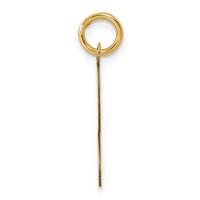 14K Yellow Gold Large Script Letter S Initial Charm view 2