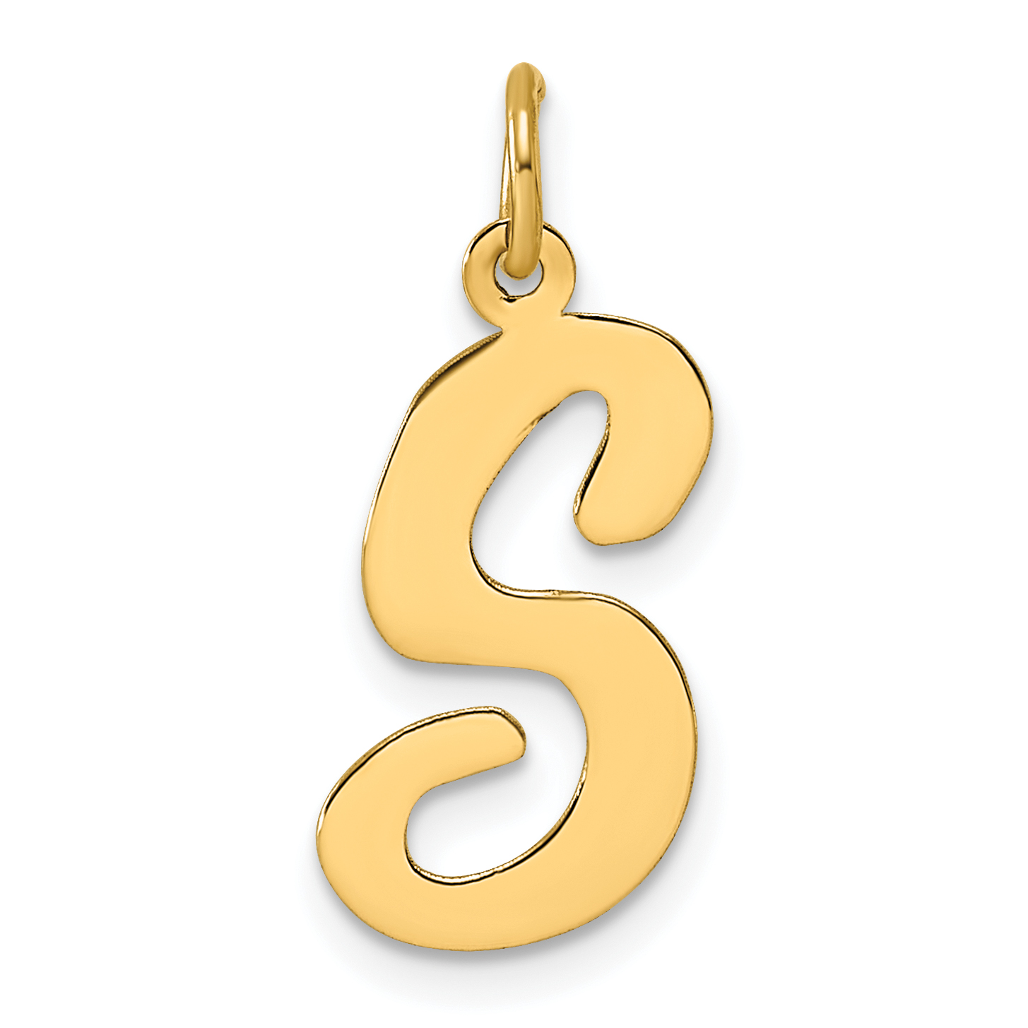 14k Large Script Letter S Initial Charm (YC662S)