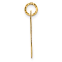 14K Yellow Gold Large Script Letter T Initial Charm view 2